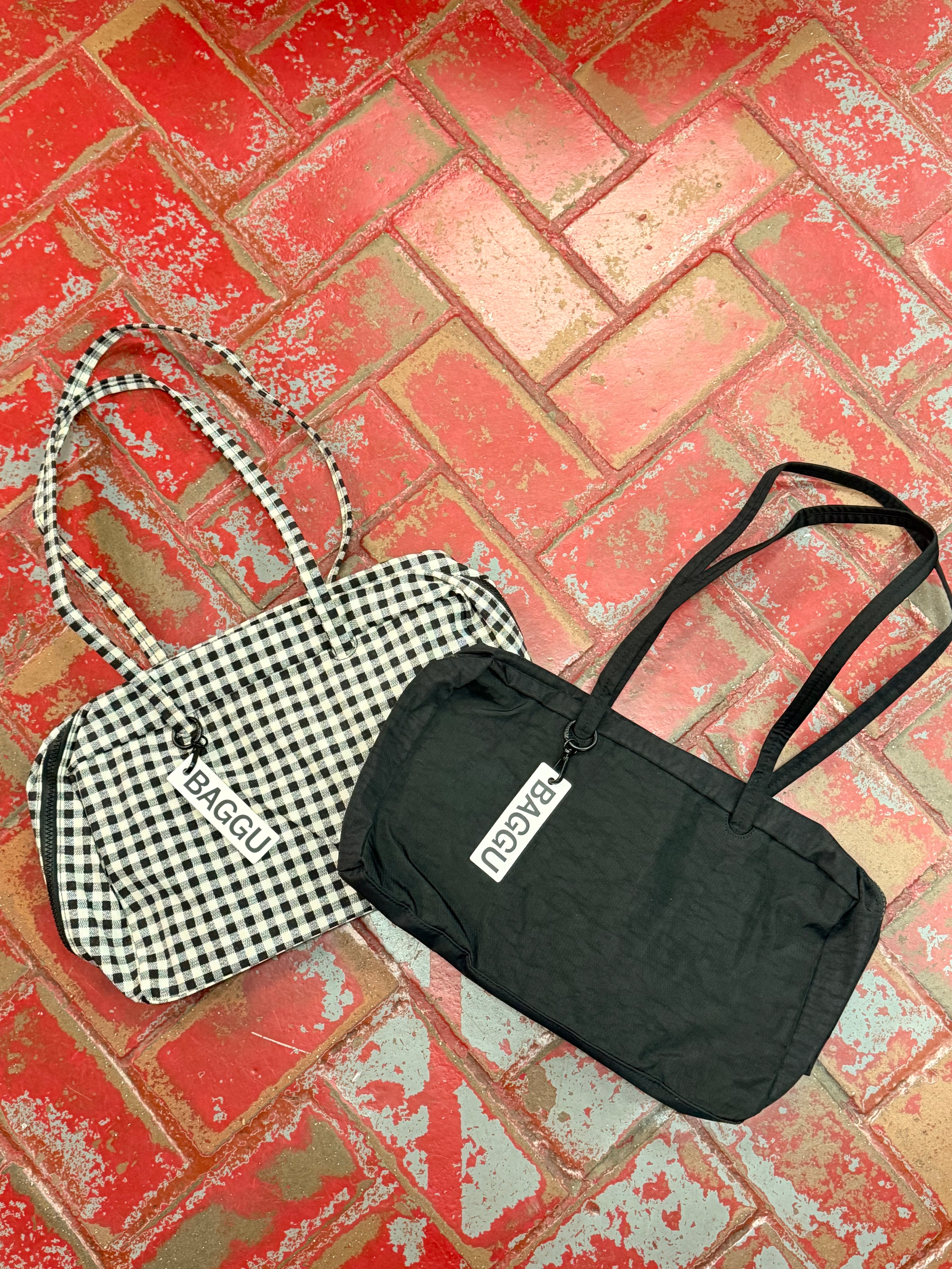 Medium Nylon Baggu Bowler Bag